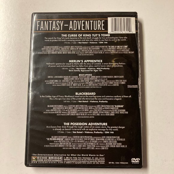 4 Films Fantasy-Adventure Collector's DVD Set  Blackbeard Poseidon - Picture 2 of 6